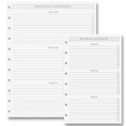 2026 Circa Sunday Start Weekly Agenda Refill, Vertical