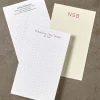 100 Personalized 3 x 5 Cards, Vertical Dot Grid