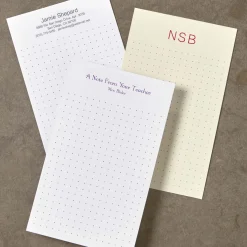 100 Personalized 3 x 5 Cards, Vertical Dot Grid