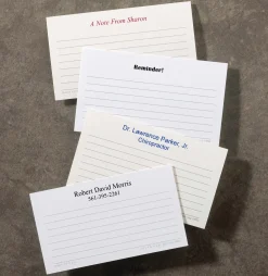 250 Personalized Wallet Cards, Horizontal Ruled