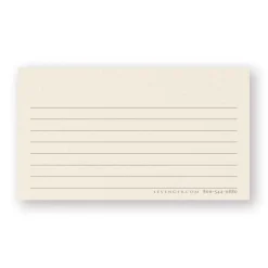 250 Personalized Wallet Cards, Horizontal Ruled