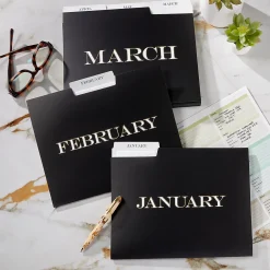 Avant-Garde Monthly File Folders (set of 12)