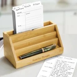 Bamboo Index Card Bleachers with Recipe Cards