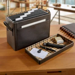 Bomber Jacket Desk File Holder with Lid