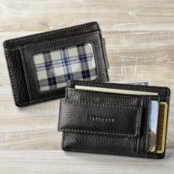 Bomber Jacket RFID Money Clip Card Wallet