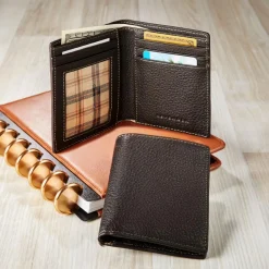 Bomber Jacket Vertical Bi-Fold Wallet