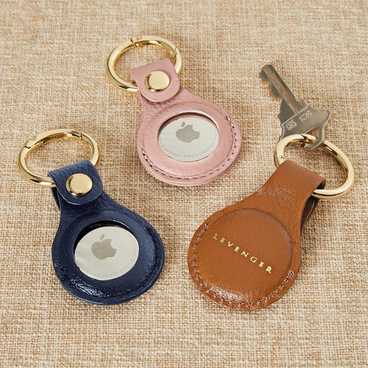 Carrie Leather Smart Tag Key Fob