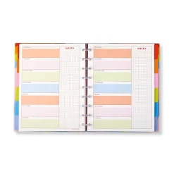 Circa Colorfull Weekly/Monthly Undated Agenda Notebook