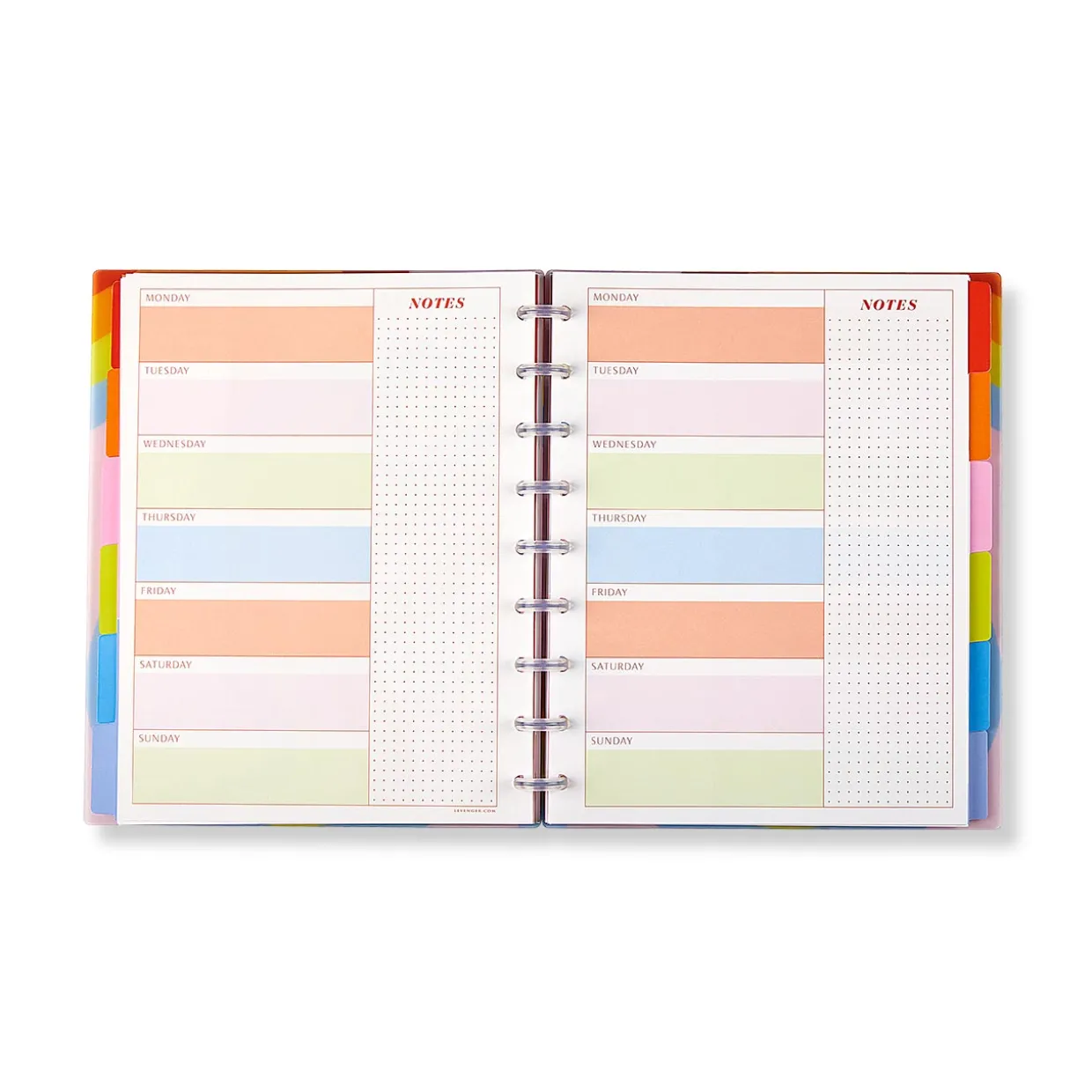 Circa Colorfull Weekly/Monthly Undated Agenda Notebook