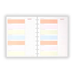 Circa Colorfull Weekly/Monthly Undated Agenda Refill (40 sheets)