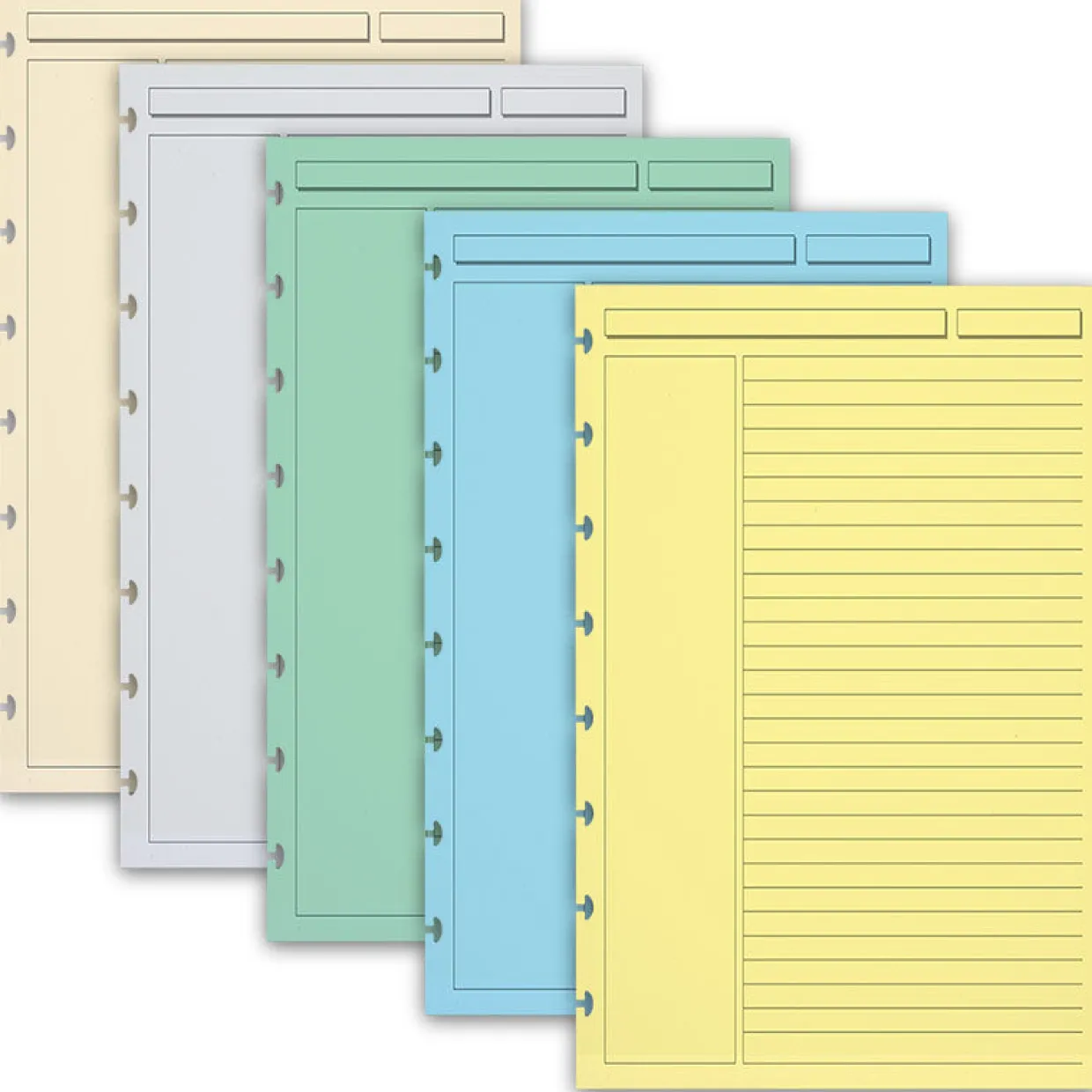 Circa Multicolored 1/4" Ruled Discbound Refill (300 sheets)