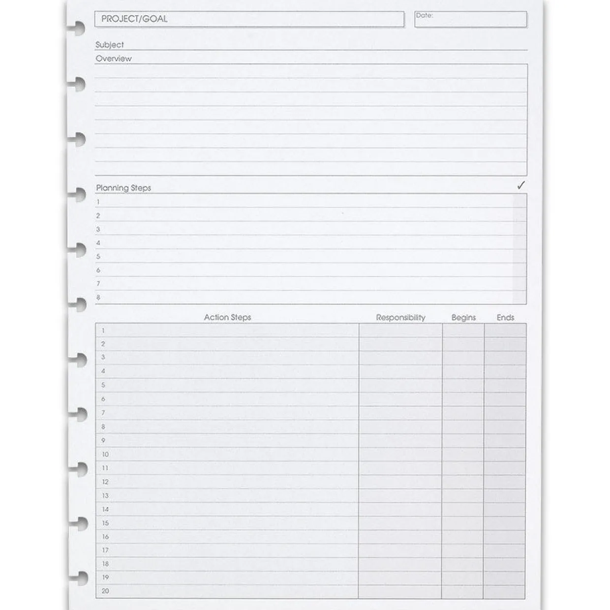 Circa Project Planner Discbound Refill (100 sheets)