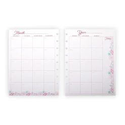 Circa Secret Garden Weekly/Monthly Undated Agenda Refill (40 sheets)