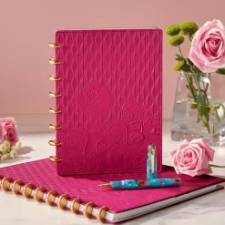 Circa Sliver English Rose Discbound Notebook