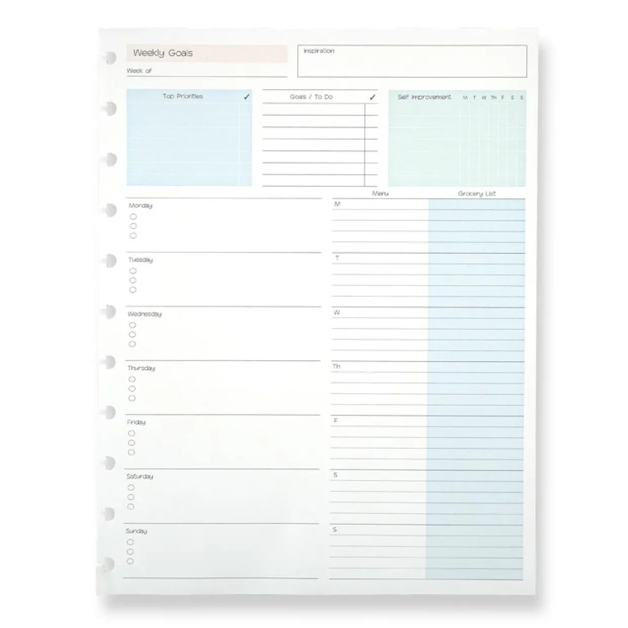 Circa® Special Request Weekly Goals Refill (100 sheets)