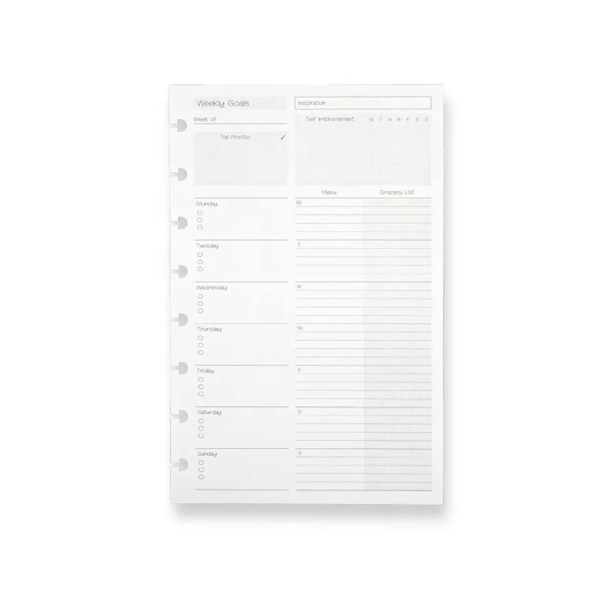 Circa® Special Request Weekly Goals Refill (100 sheets)