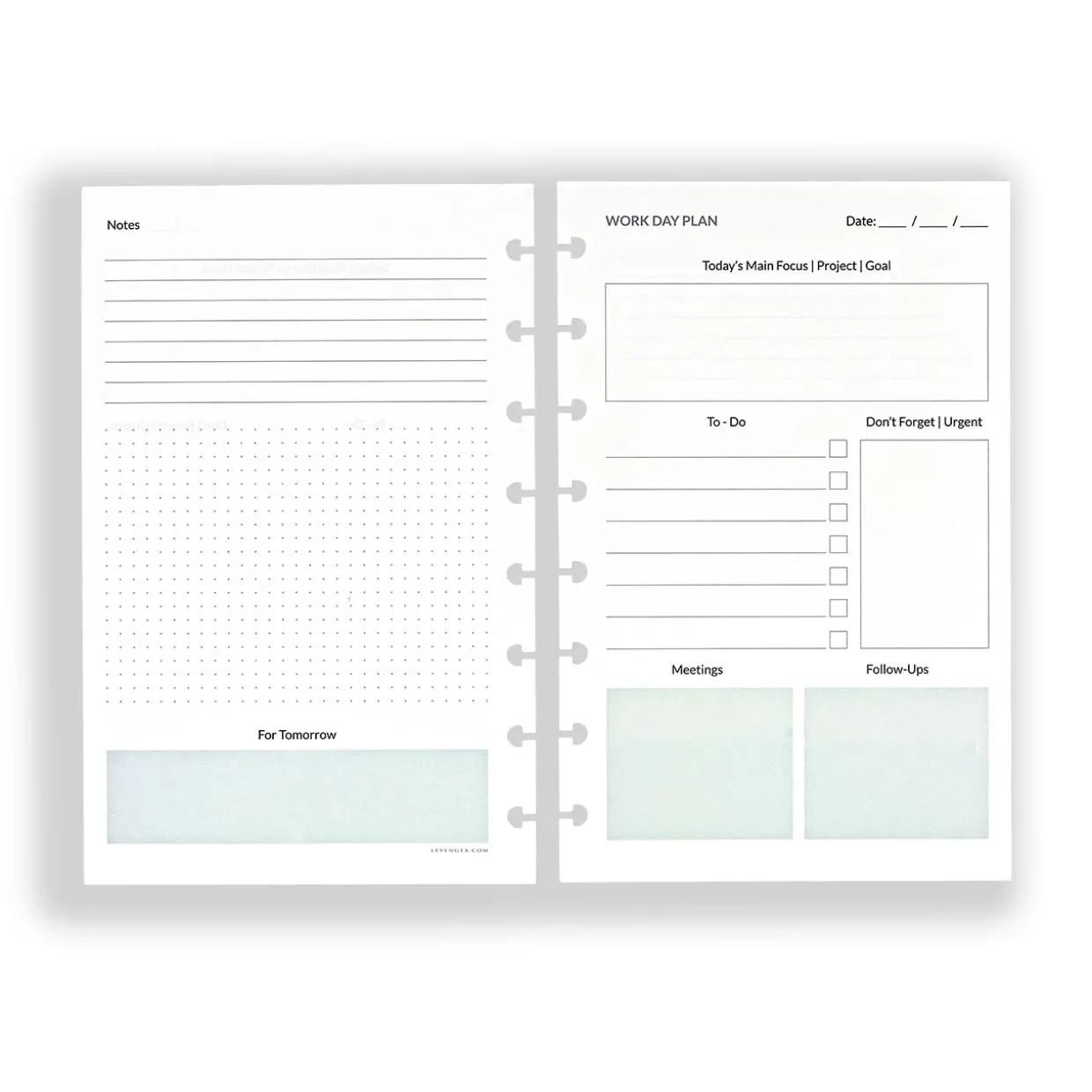 Circa Workweek Planner Refill
