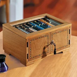 Collector's Lock & Key Inlay Pen Case