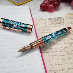 Conklin Endura Deco Crest Demo Blue Fountain Pen