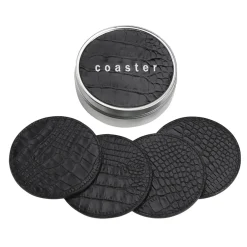 Croc Embossed Leather Coasters