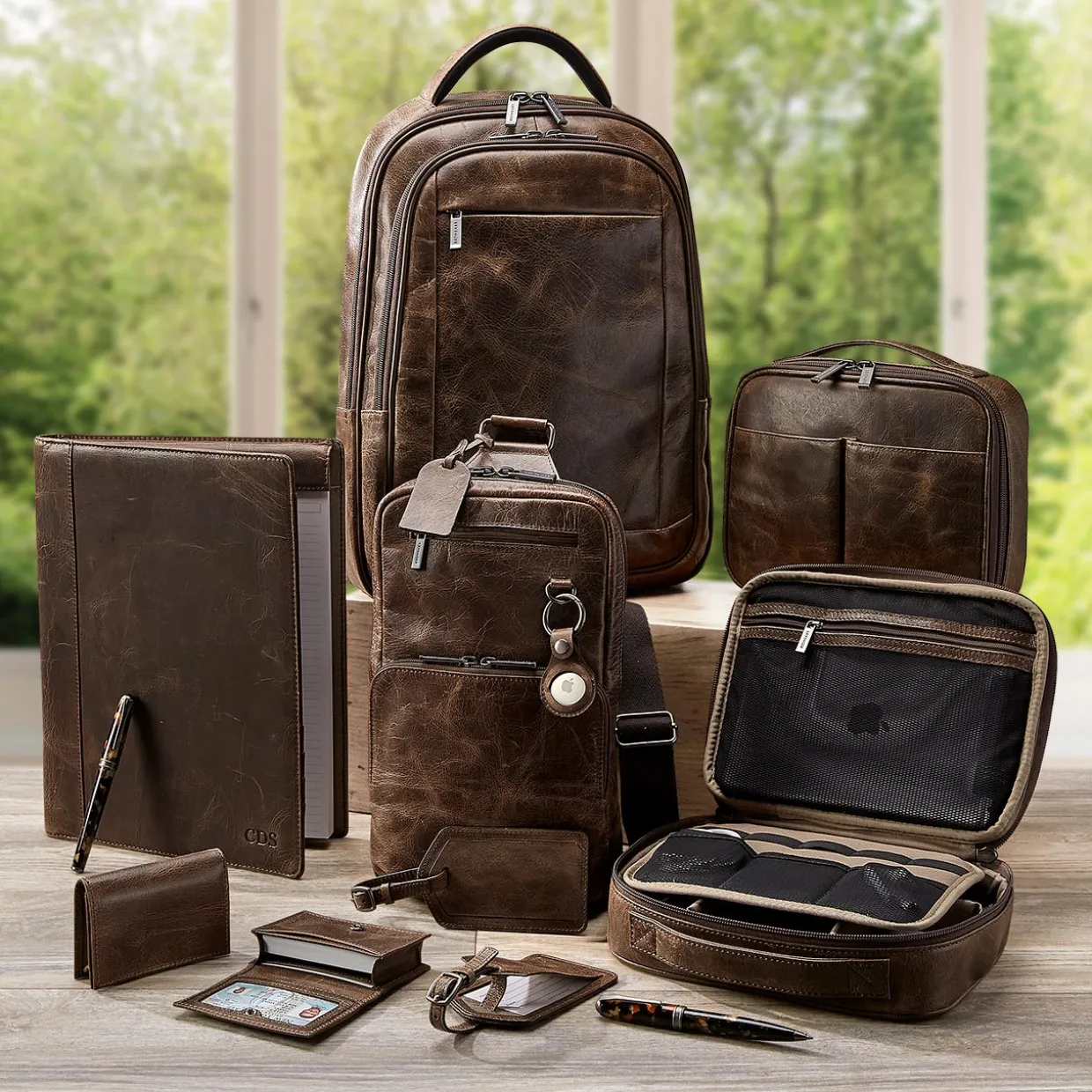 Dakota Leather Smart Tag Keychain