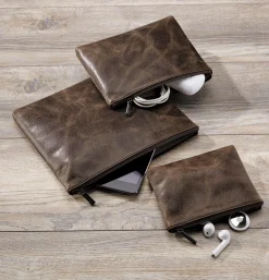 Dakota Leather Tech Pouches (set of 3)