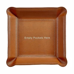 Empty Pockets Here Leather Valet