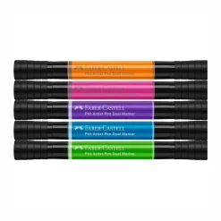 Faber-Castell Rich Tones Dual Tip Pitt Artist Brush Pens (set of 5)