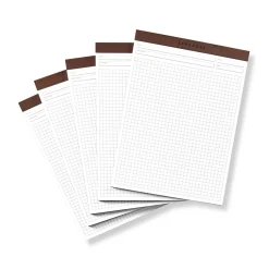 Freeleaf Full Page Grid Pads (set of 5)