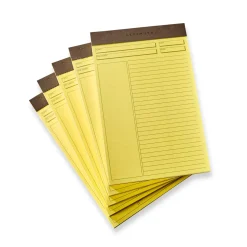 Freeleaf Yellow Annotation Ruled Pads (set of 5)