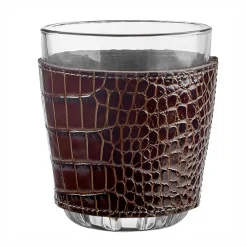 Leather Wrapped Glass Set