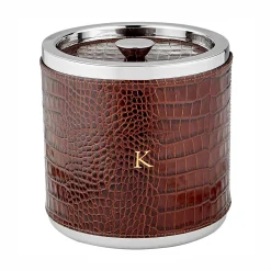 Leather Wrapped Ice Bucket