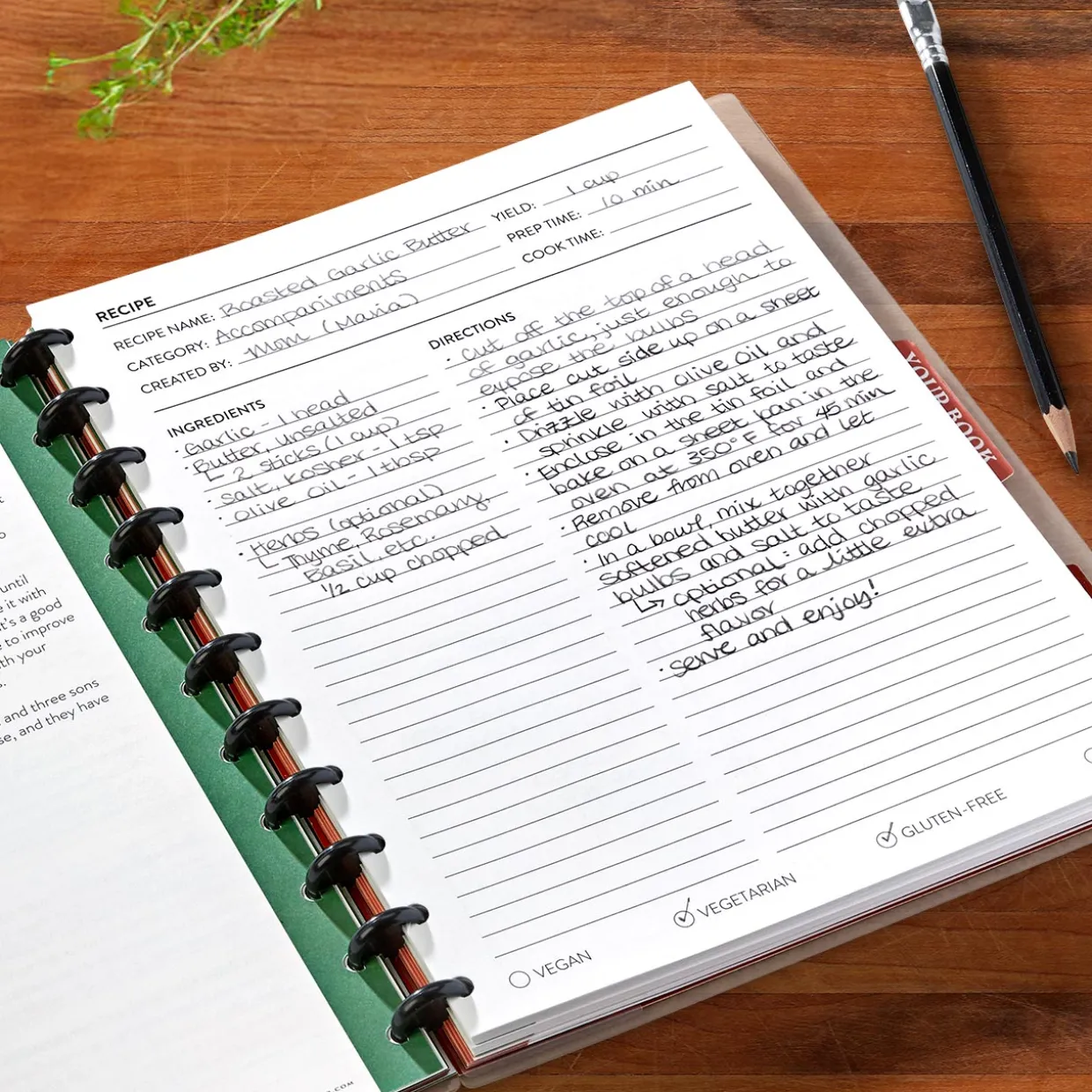 Levenger Master Class How to Write a Cookbook Circa Workbook