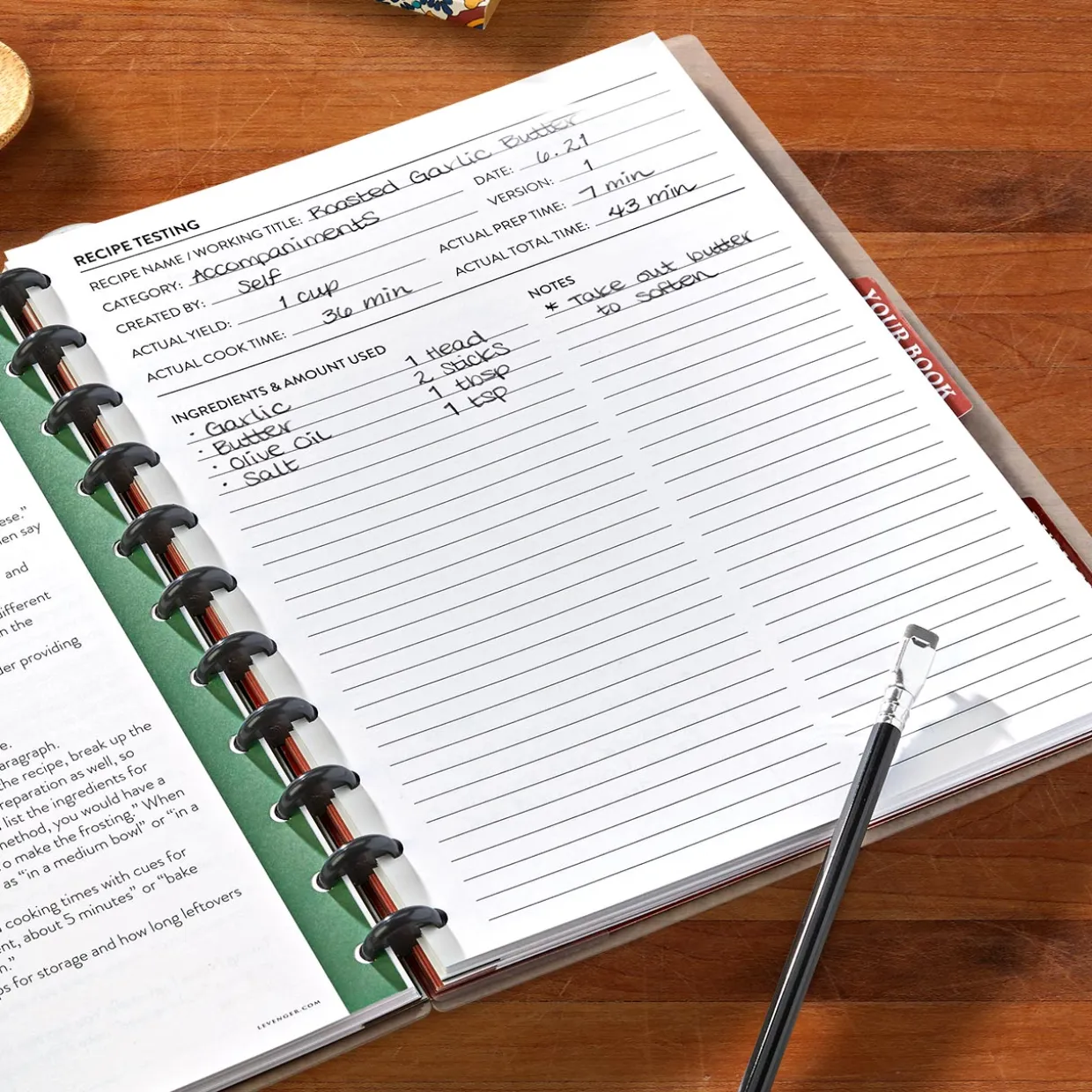 Levenger Master Class How to Write a Cookbook Circa Workbook
