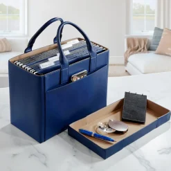 LevTex Portable File Tote with Lid