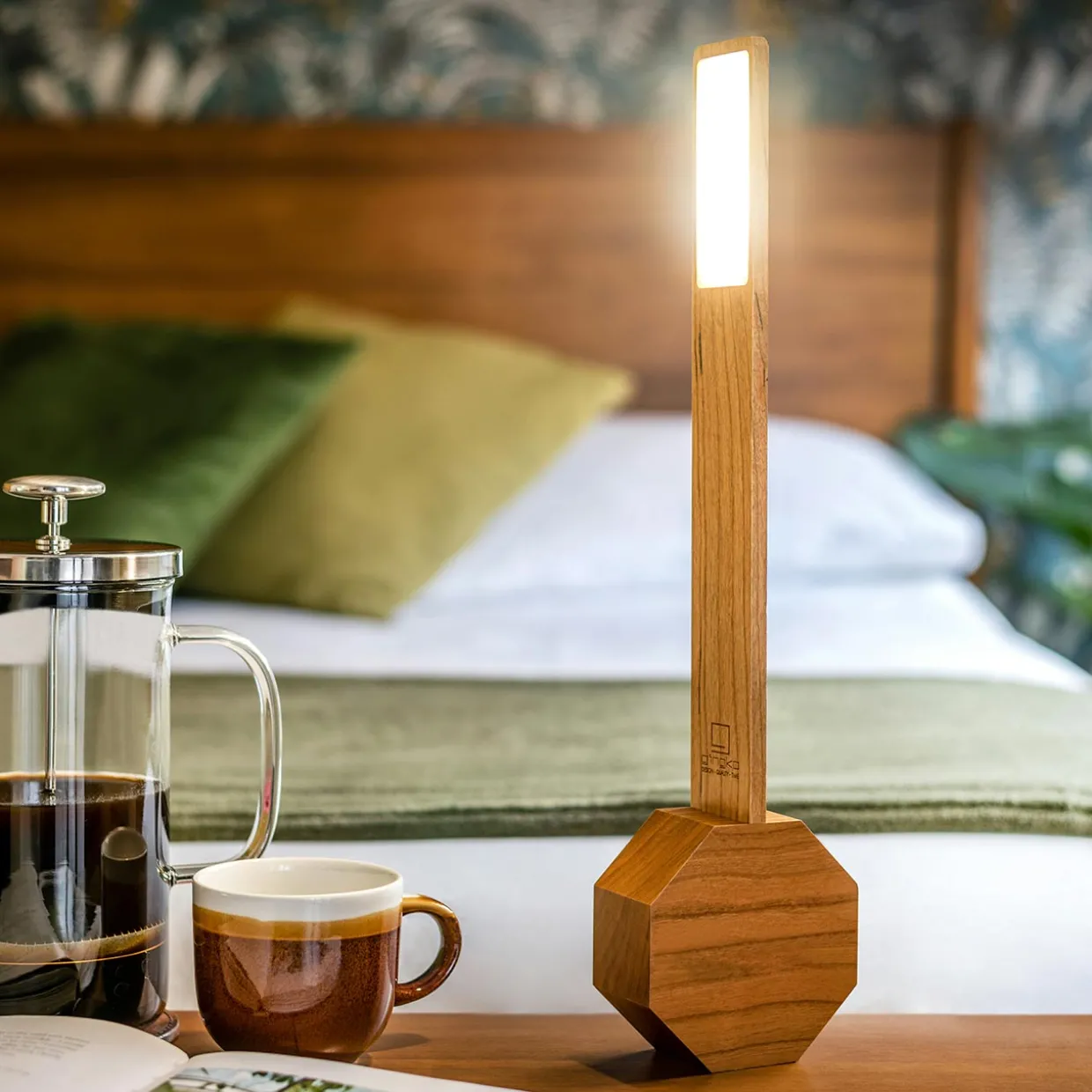 Octagon One Plus Portable Desk Light and Alarm Clock