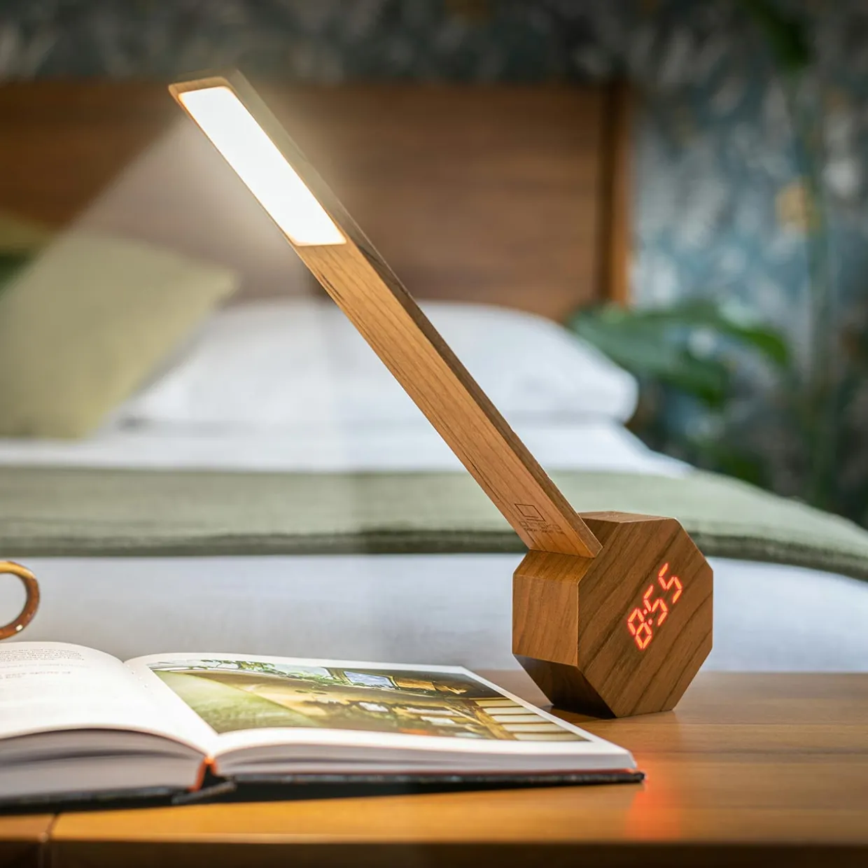Octagon One Plus Portable Desk Light and Alarm Clock
