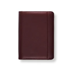 Opulent Leather Zip-Around Tabbed Folio