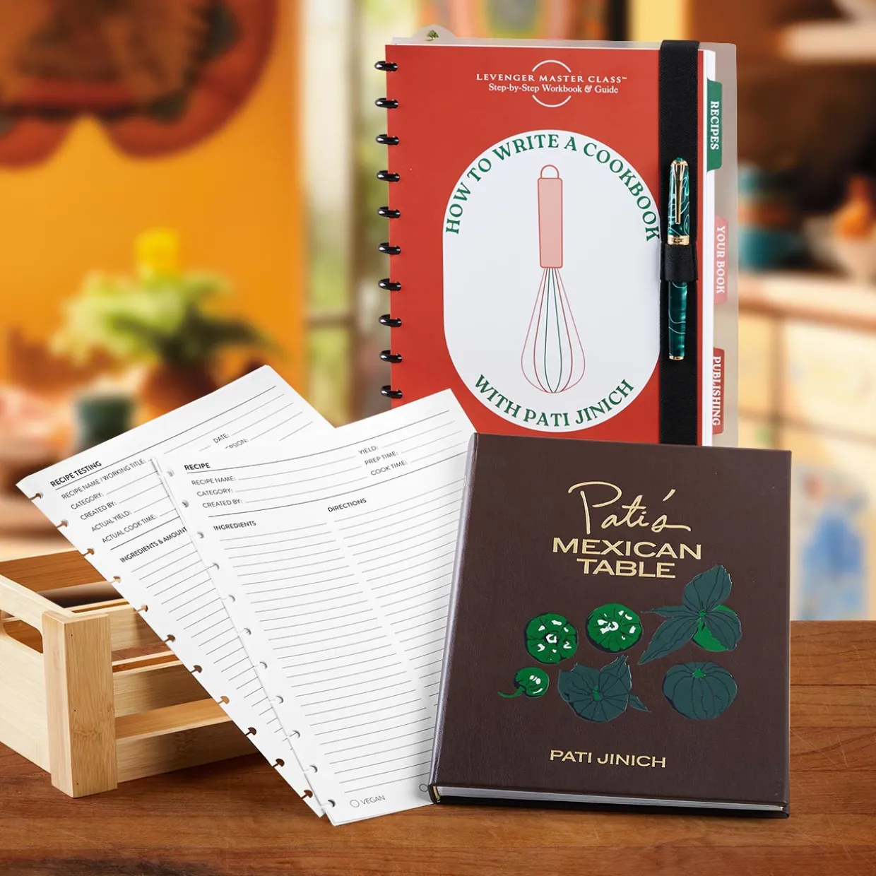Pati Jinich Master Class Leather Cookbook Bundle