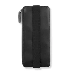 Smooth Leather Zip-Pocket Notebook Belt