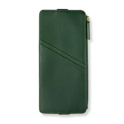 Smooth Leather Zip-Pocket Notebook Belt
