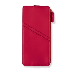 Smooth Leather Zip-Pocket Notebook Belt