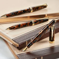 True Writer Classic Golden Dark Tortoise Pen