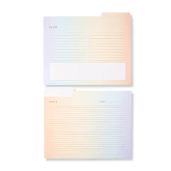Vibrant Color Gradient Project File Folders (set of 6)