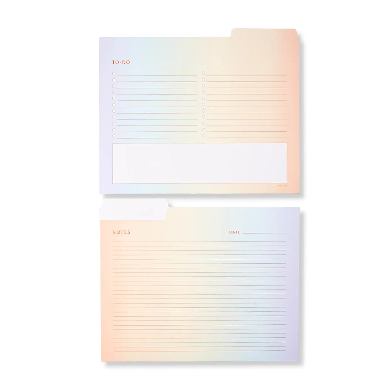 Vibrant Color Gradient Project File Folders (set of 6)