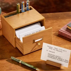 Vintage 3 x 5 Card Catalog Organizer